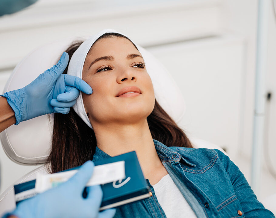 woman getting a consultation before fillers