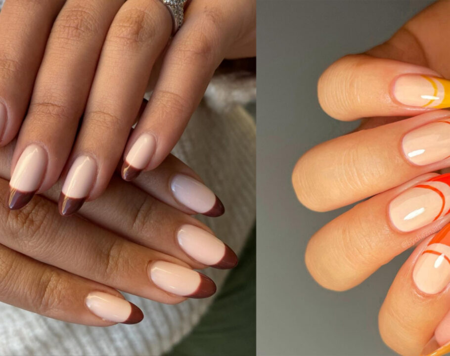 fall french manicure designs