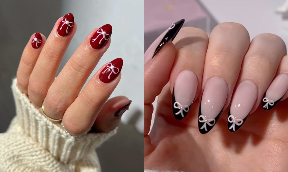 Channel Your Internal Goth with These Beautiful Darkish Coquette Nails