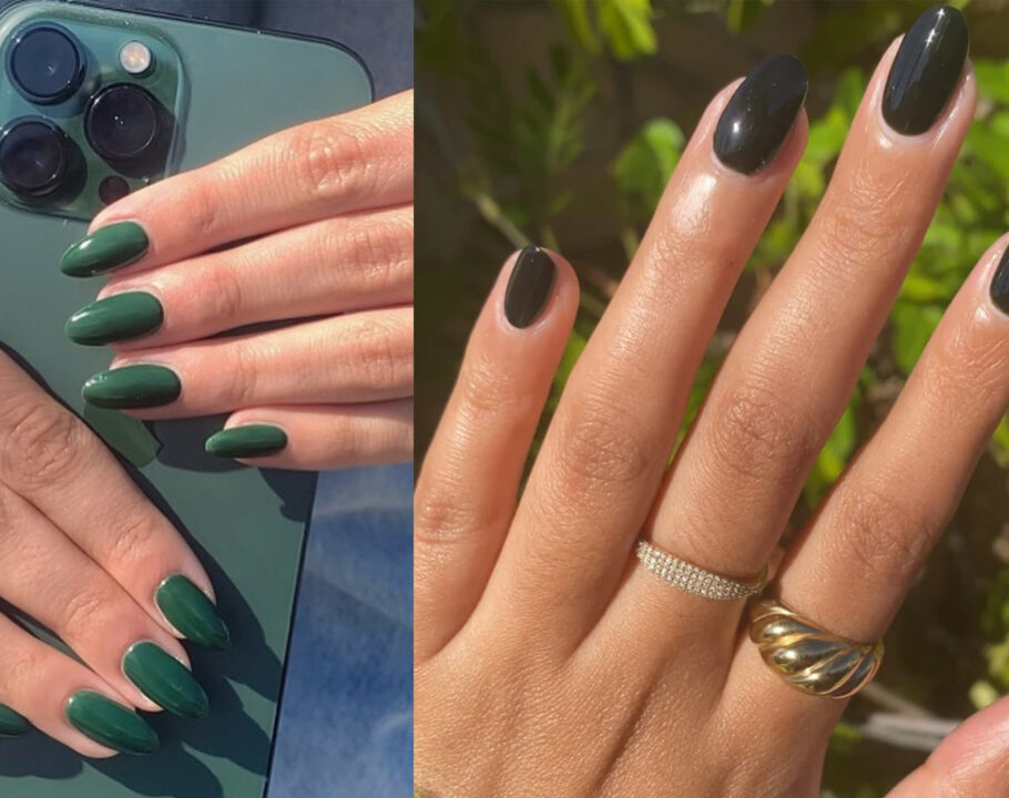 forest green nails