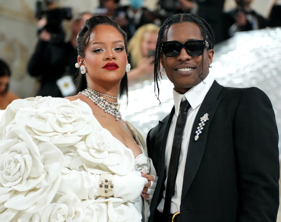 Rihanna and A$AP Rocky attend the 2023 Met Gala Celebrating "Karl Lagerfeld: A Line Of Beauty" at Metropolitan Museum of Art on May 01, 2023 in New York City.