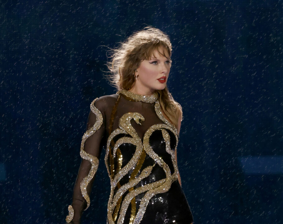 Taylor Swift performs onstage during The Eras Tour at Hard Rock Stadium on October 18, 2024 in Miami Gardens, Florida.