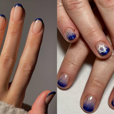 Hanukkah-inspired manicures