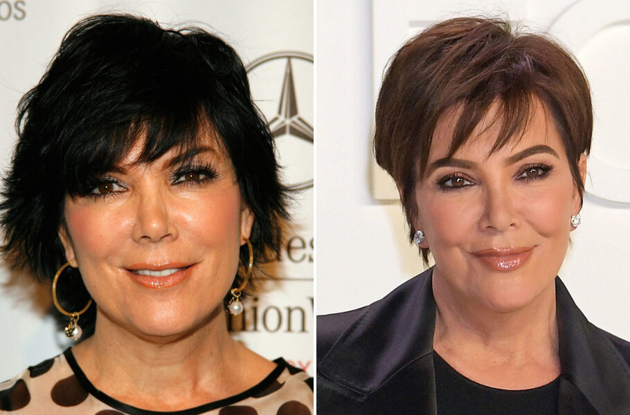 side by side images of kris jenner