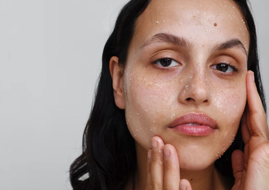 woman washing face with Verso Skincare Cleansing Balm