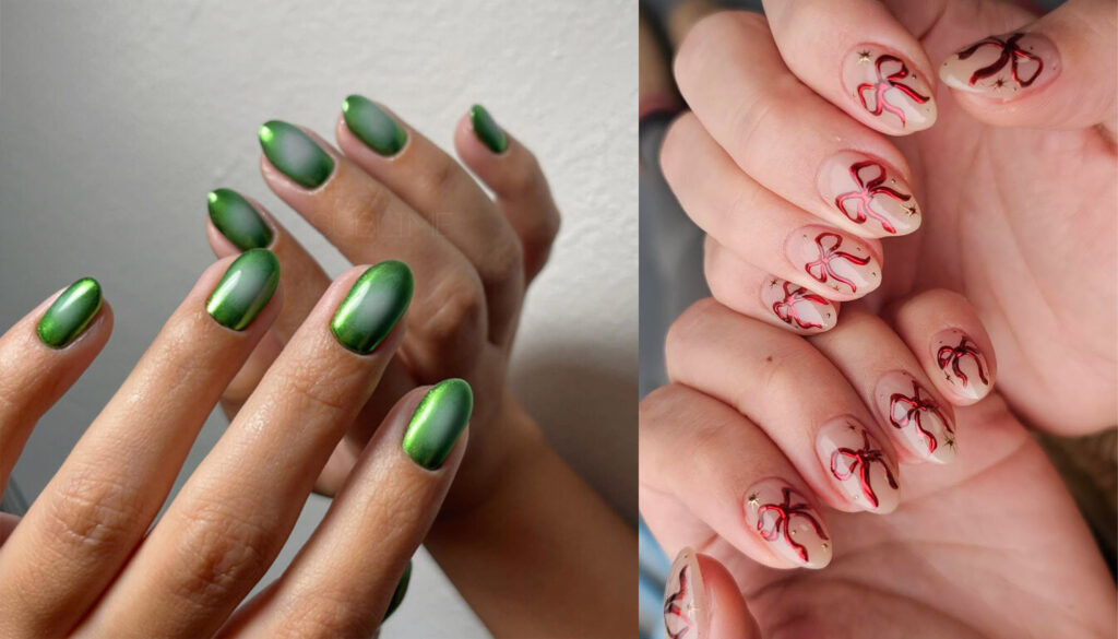 Christmas Chrome Nail Looks for a Festive Holiday Manicure featured image