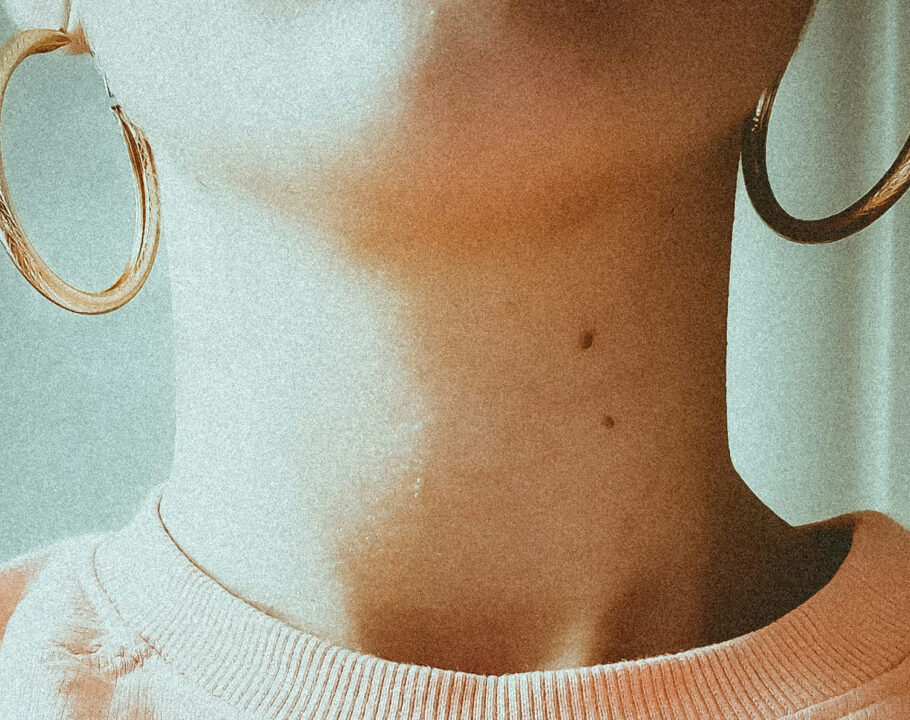 image of young woman's neck