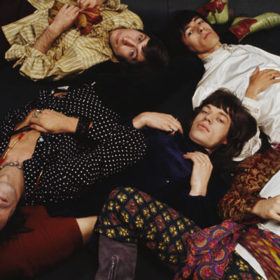 Group shot of English rock and roll band The Rolling Stones posed in 1968. Clockwise from top left: Charlie Watts, Bill Wyman, Brian Jones (1942-1969), Mick jagger and Keith Richards.