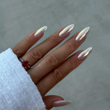 sunset chrome nails