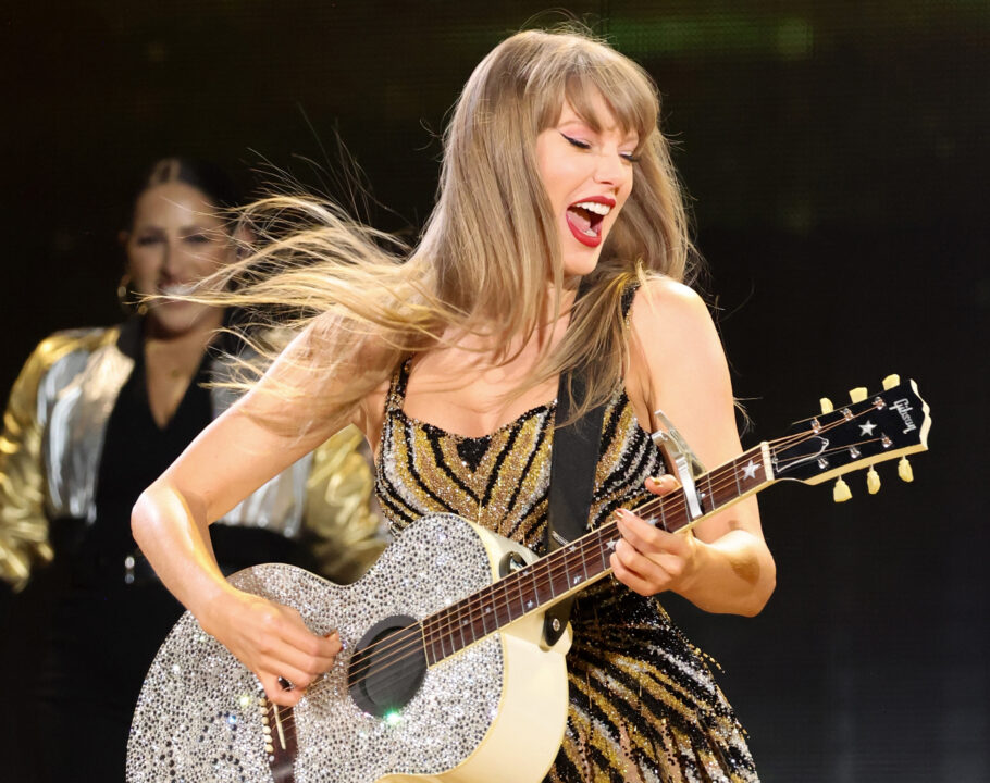 Taylor Swift performs onstage during "Taylor Swift | The Eras Tour" at Lucas Oil Stadium on November 01, 2024 in Indianapolis, Indiana.