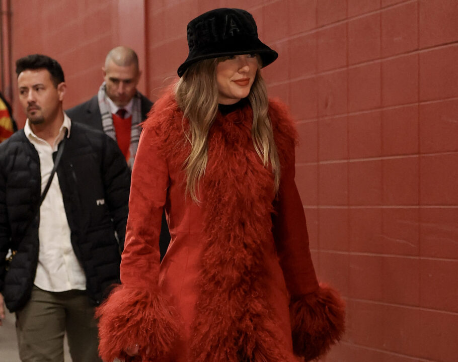 Taylor Swift looks on prior to a game between the Kansas City Chiefs and the Houston Texans at GEHA Field at Arrowhead Stadium on December 21, 2024 in Kansas City, Missouri.