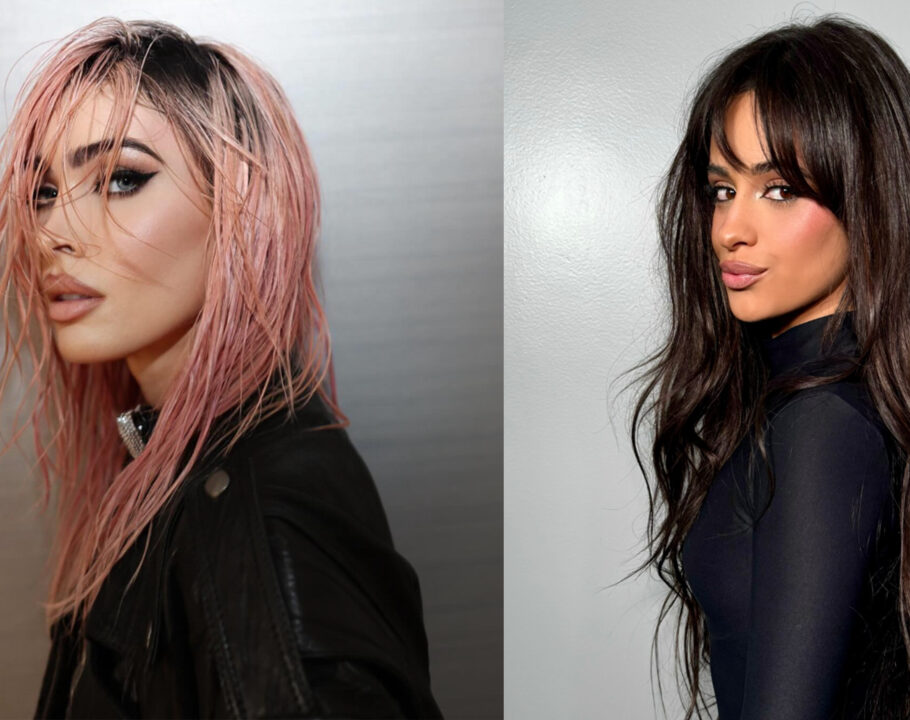 2025 hair color trends baby pink and espresso brunette on megan fox and camila cabello