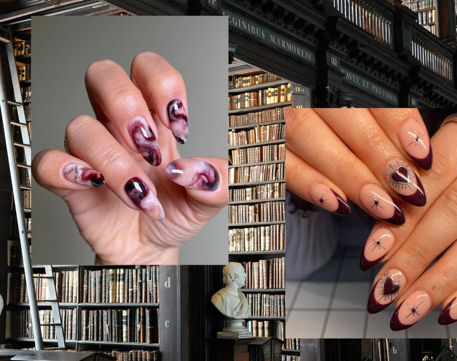 dark academia nails main image