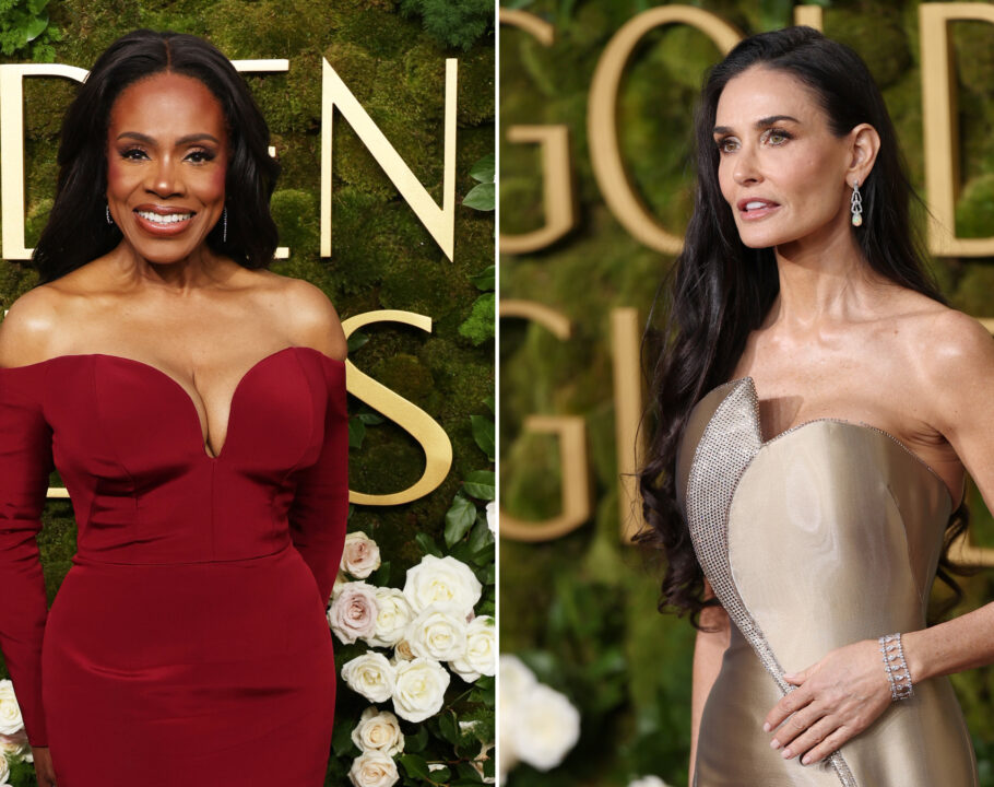 Sheryl Lee Ralph and Demi Moore at the 2025 Golden Globe Awards