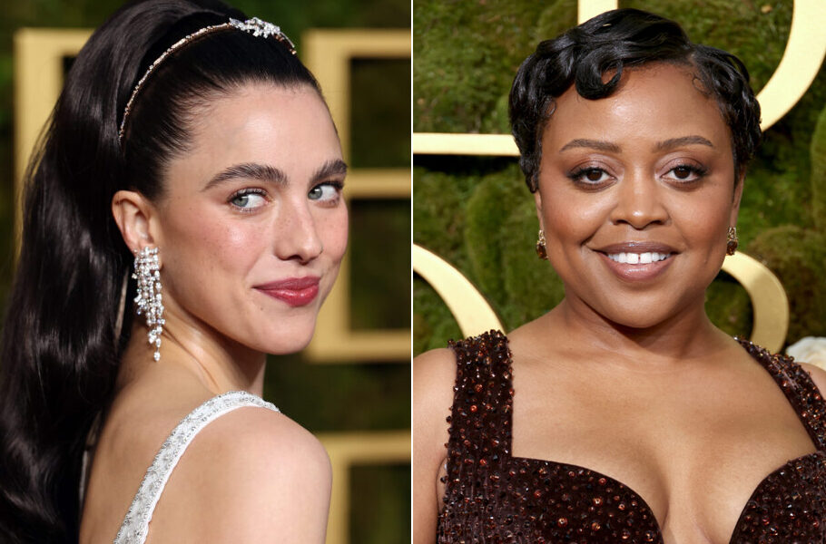 Margaret Qualley and Quinta Brunson at the 2025 Golden Globes