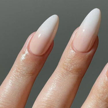 milky french manicure