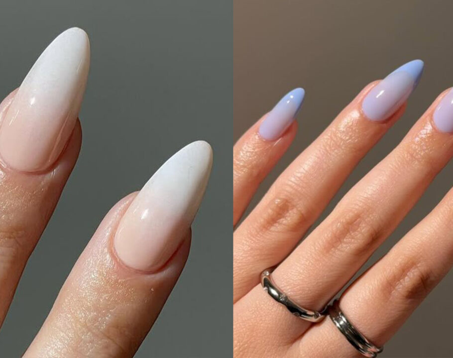 milky french manicure