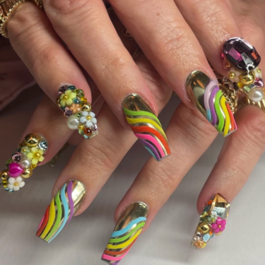 rainbow nails